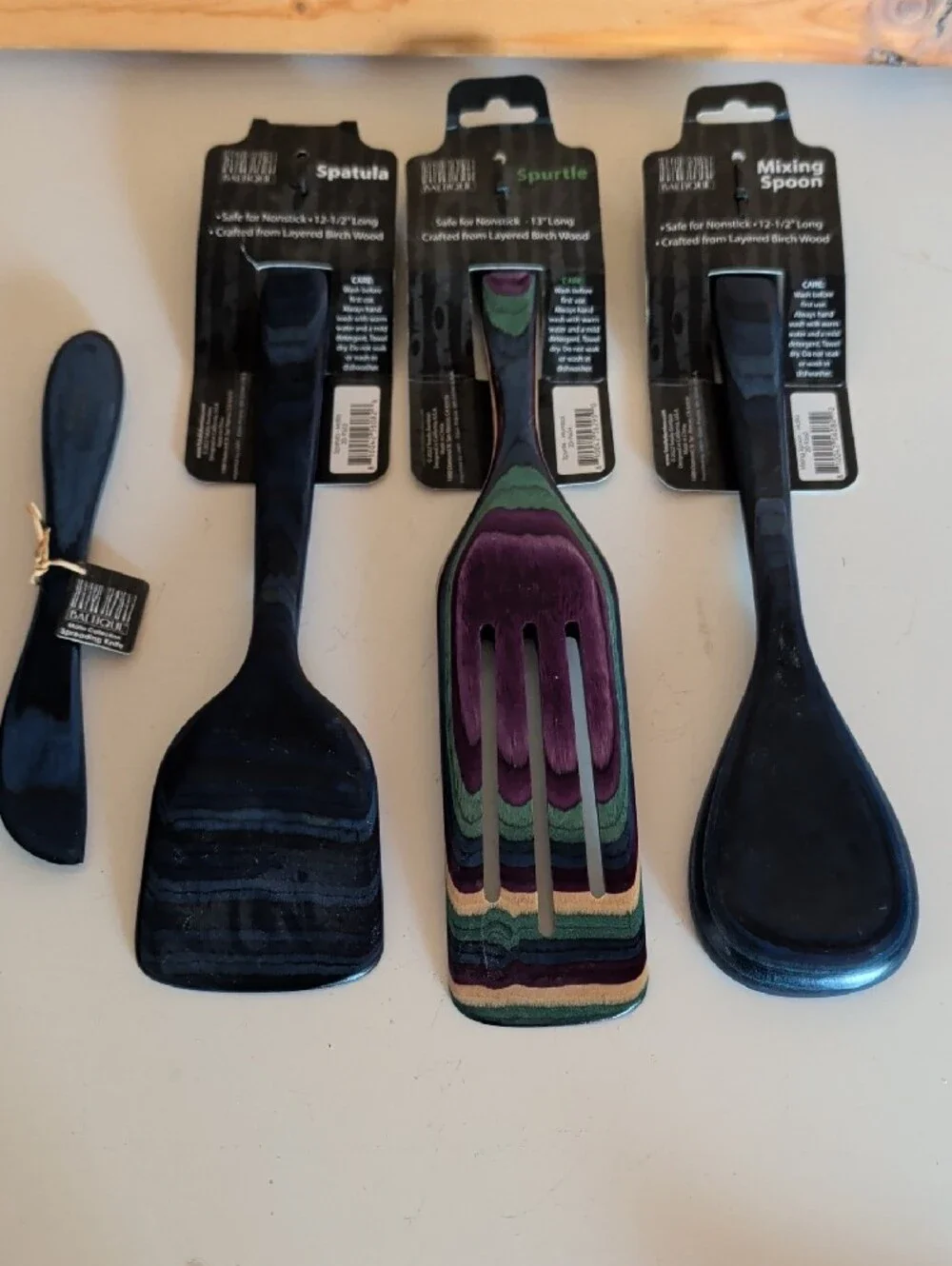 4 NWT. Boutique Malta Collection Kitchen Spatula/Spurtle & Mixing Spoon.